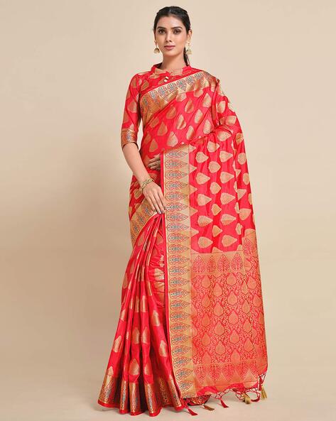 Wine Kanchipuram Raw Silk Woven Saree | Raw silk saree, Saree, Silk sarees