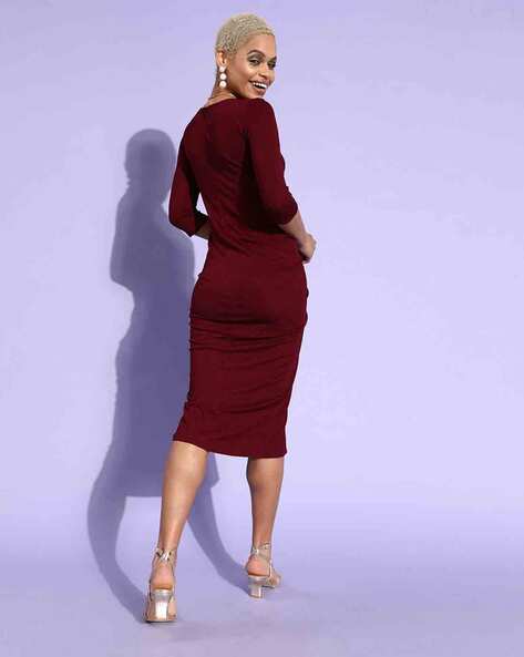 Miss chase hot sale maroon dress