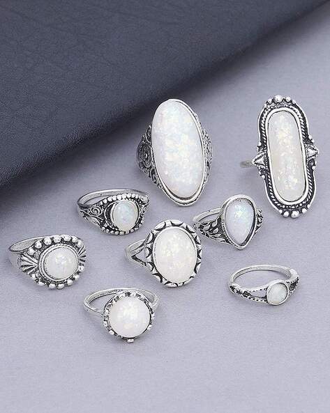 Buy White Marble Ring Online In India - Etsy India