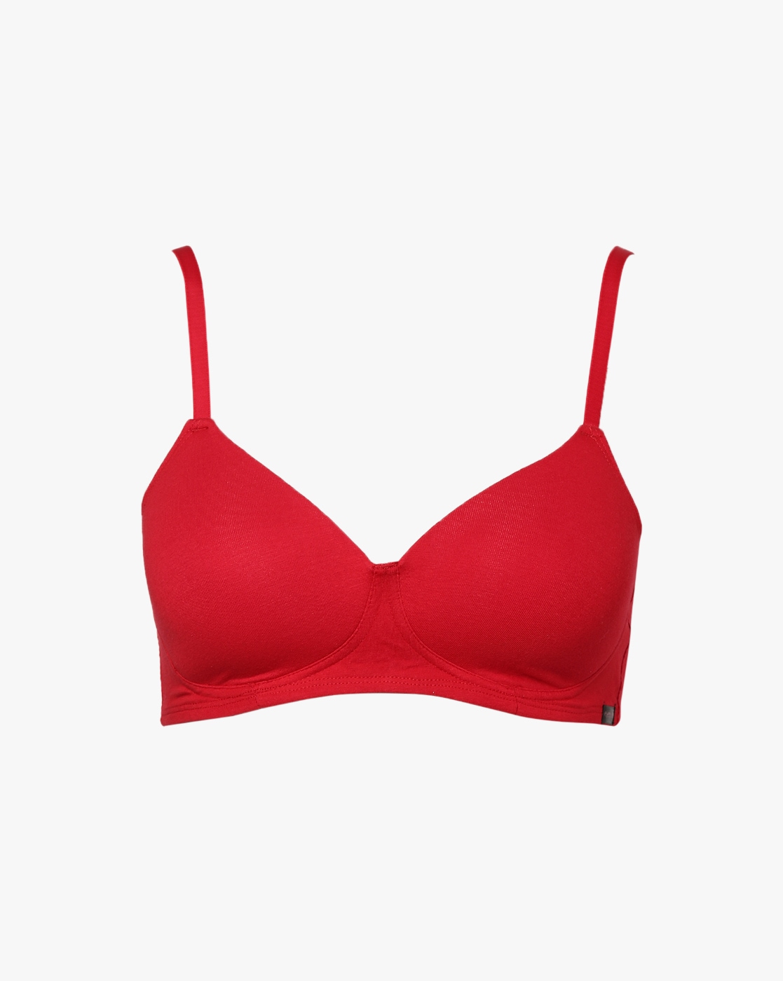 Amante padded wire-free full coverage bra online--Red