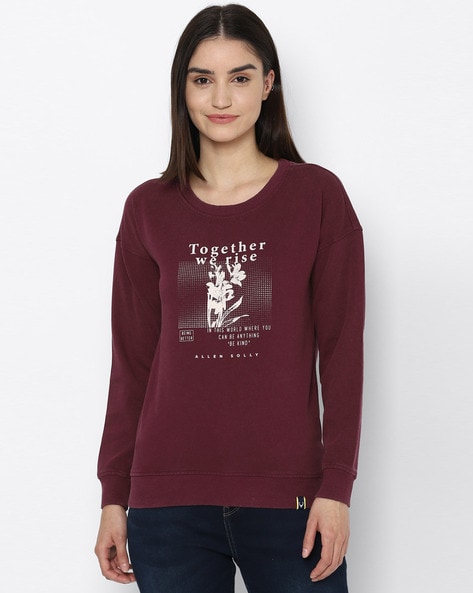 Allen solly maroon discount sweatshirt