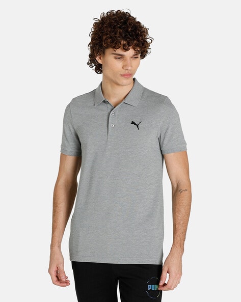 Heathered Slim Fit Polo T-shirt