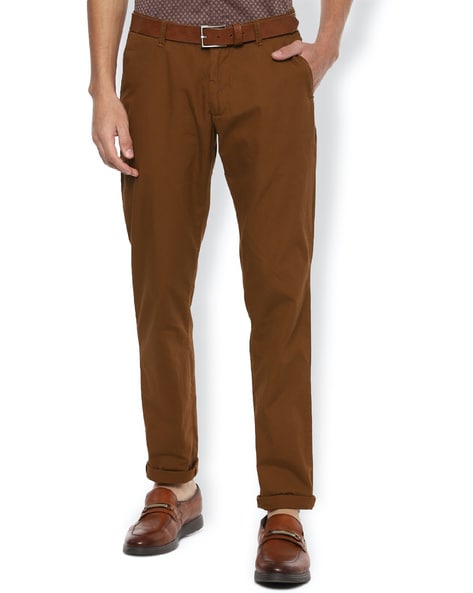 mens brown twill pants