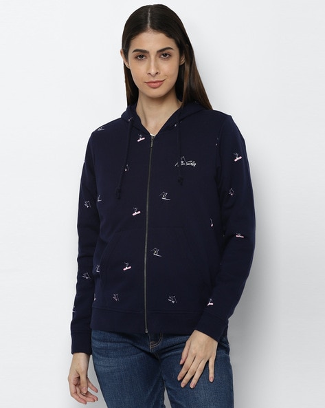 Buy Navy Blue Sweatshirt Hoodies for Women by ALLEN SOLLY Online Ajio