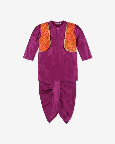 BownBee Bandhani Print Twofer Kurta with Dhoti Set