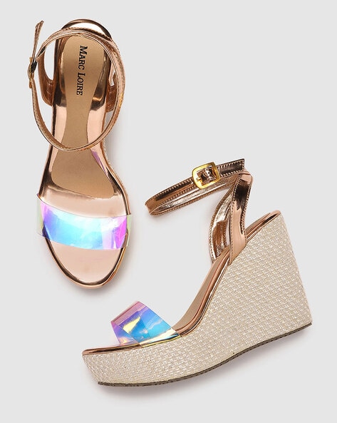 Clear wedge heel outlet sandals