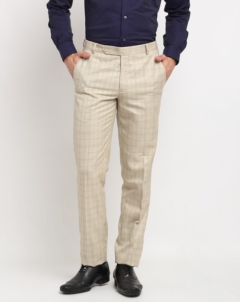 Buy Light Beige Trousers & Pants for Men by SOJANYA Online | Ajio.com