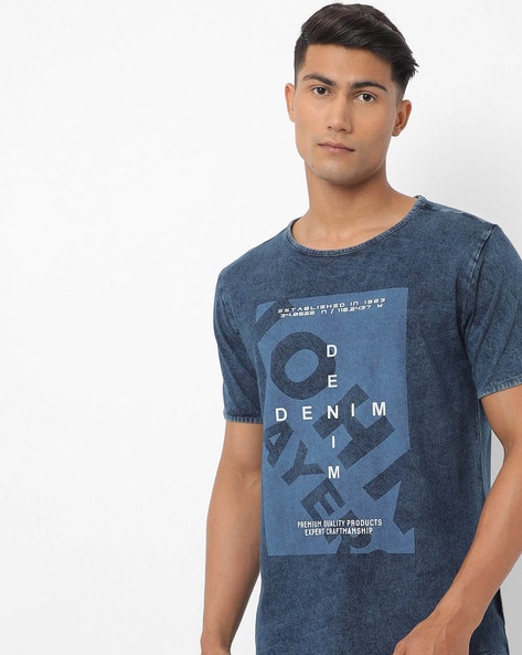 Buy Pepe Jeans Orange Cotton Slim Fit Printed T-Shirts for Mens Online @  Tata CLiQ