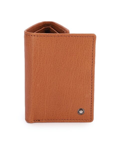 Men's Louis Philippe Leather Wallet Brown Bi-Fold