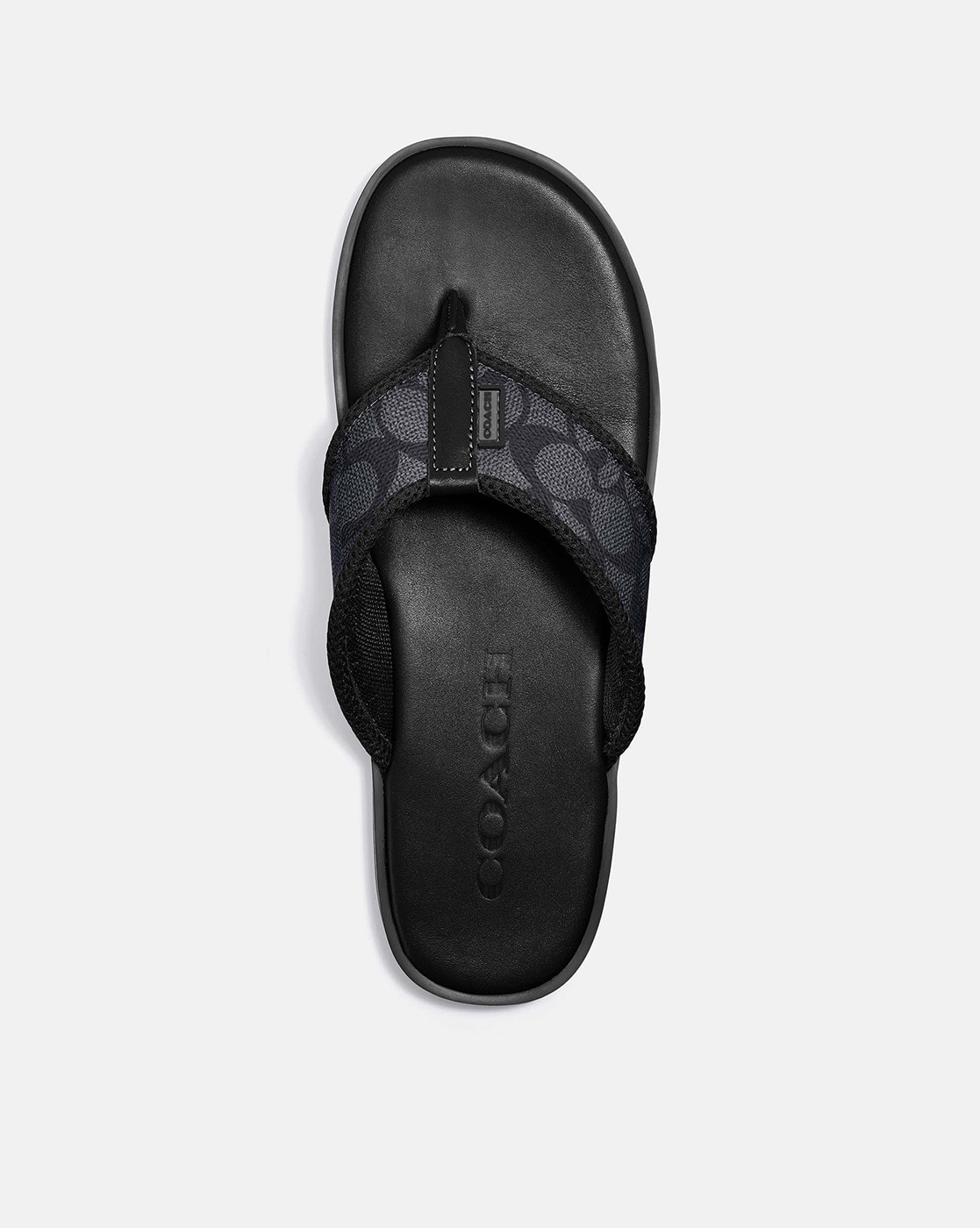 Coach abbigail flip flops black hot sale