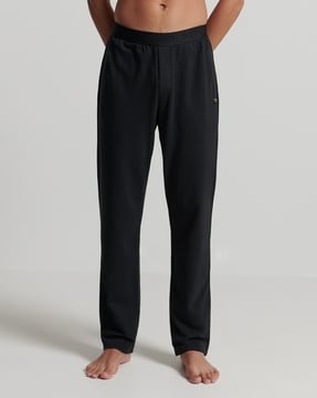 Lucky Brand Men's Pajama Pants - Ultra Soft Fleece Sleep and Lounge Pants  (2 Pack), Size Small, Jet Black PrintMood Indigo at  Men's Clothing  store