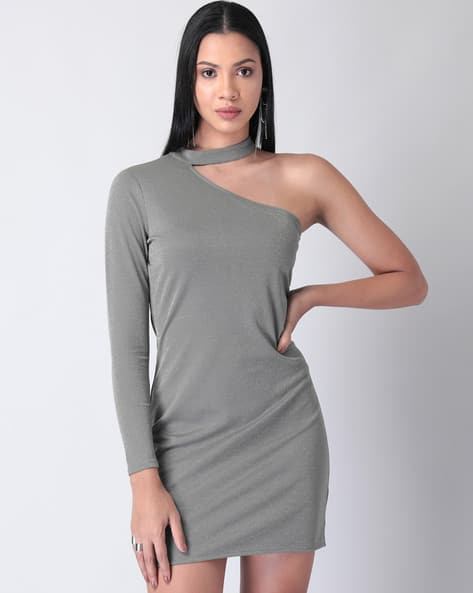 Buy Grey Dresses for Women by FABALLEY 