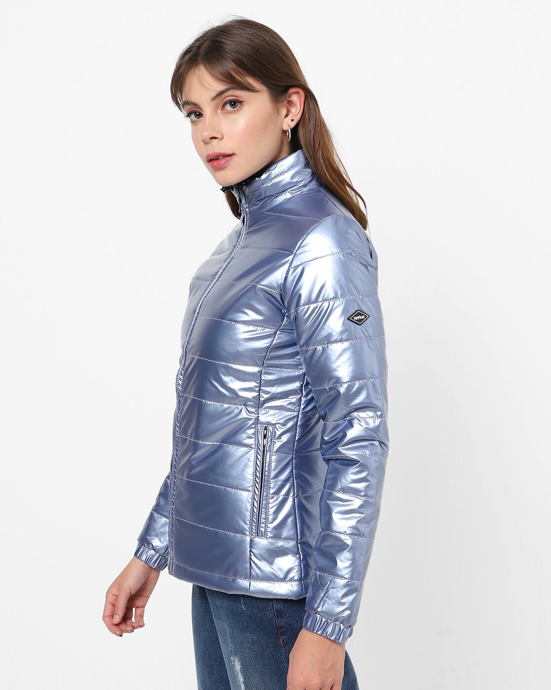 Metallic hot sale coat womens