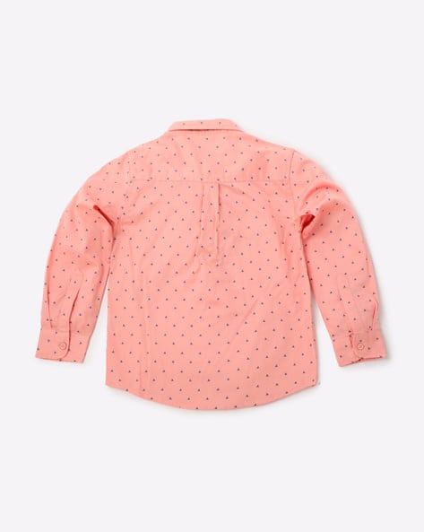 Micro Print Shirt with Tie view 3