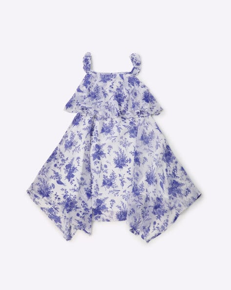 Floral Print Square-Neck A-line Dress