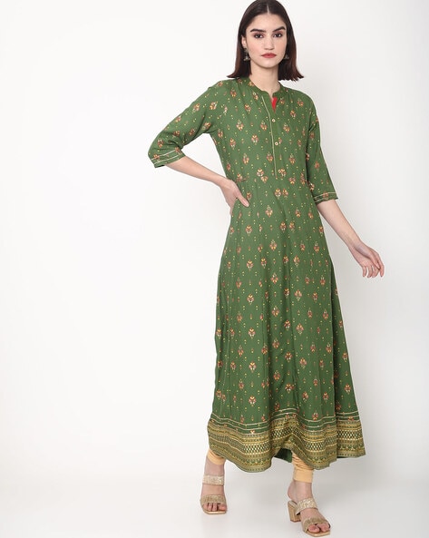 Buy Straight Cut Trends Puff Sleeve Indian Kurti Tunic Online for Women in  USA
