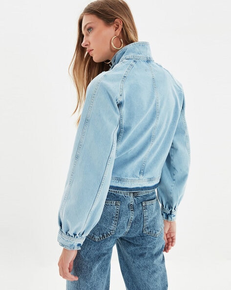 DARK BLUE COTTON DENIM JACKET