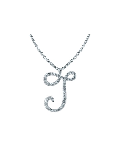 Tiffany & Co. Letter J Pendant Necklace