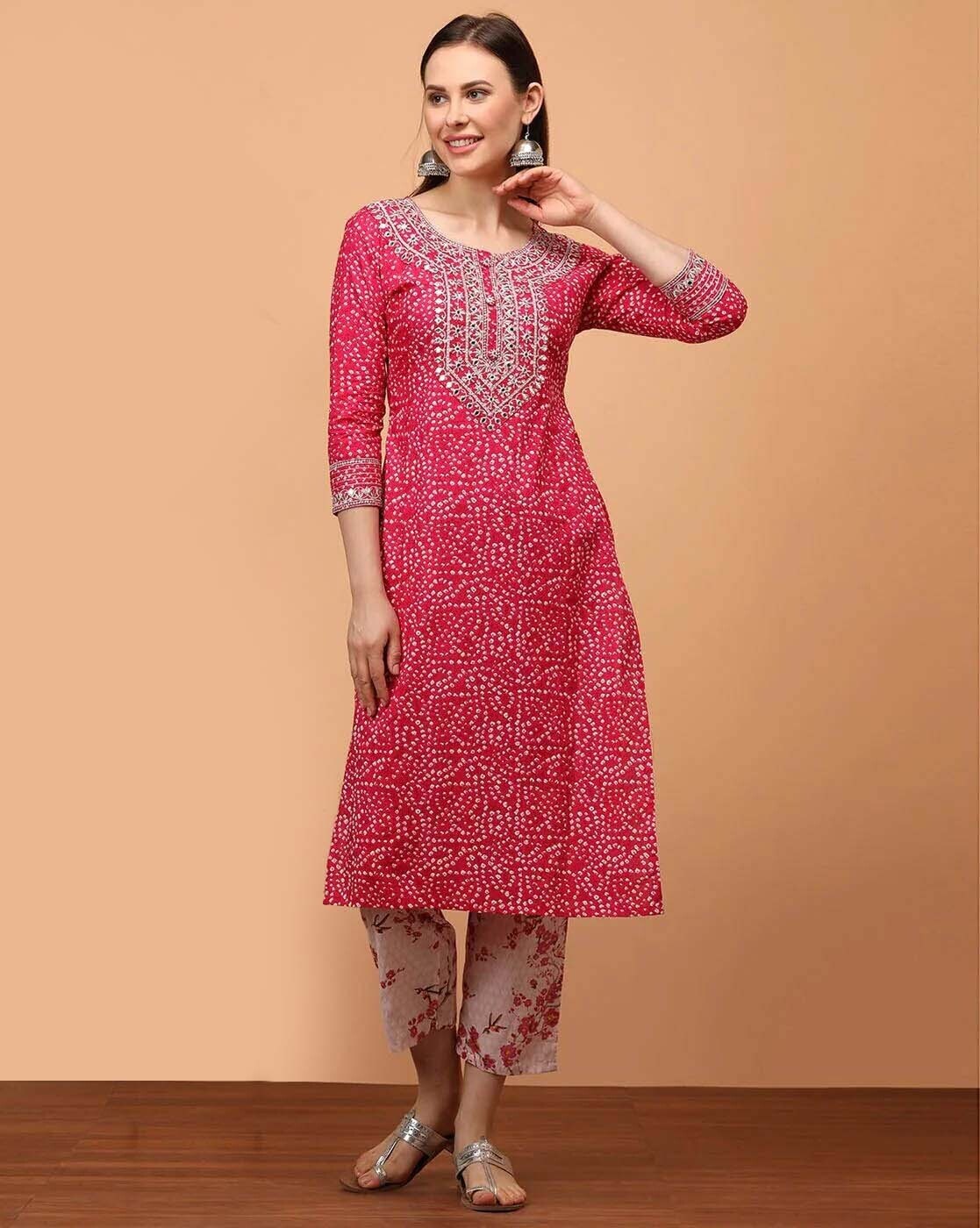 Buy Fashor Multicolored Embroidered Straight Kurta for Women Online @ Tata  CLiQ
