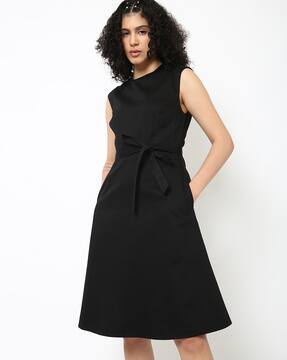 black a line work dress