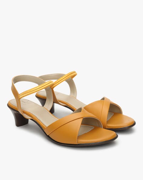 mustard yellow heeled sandals