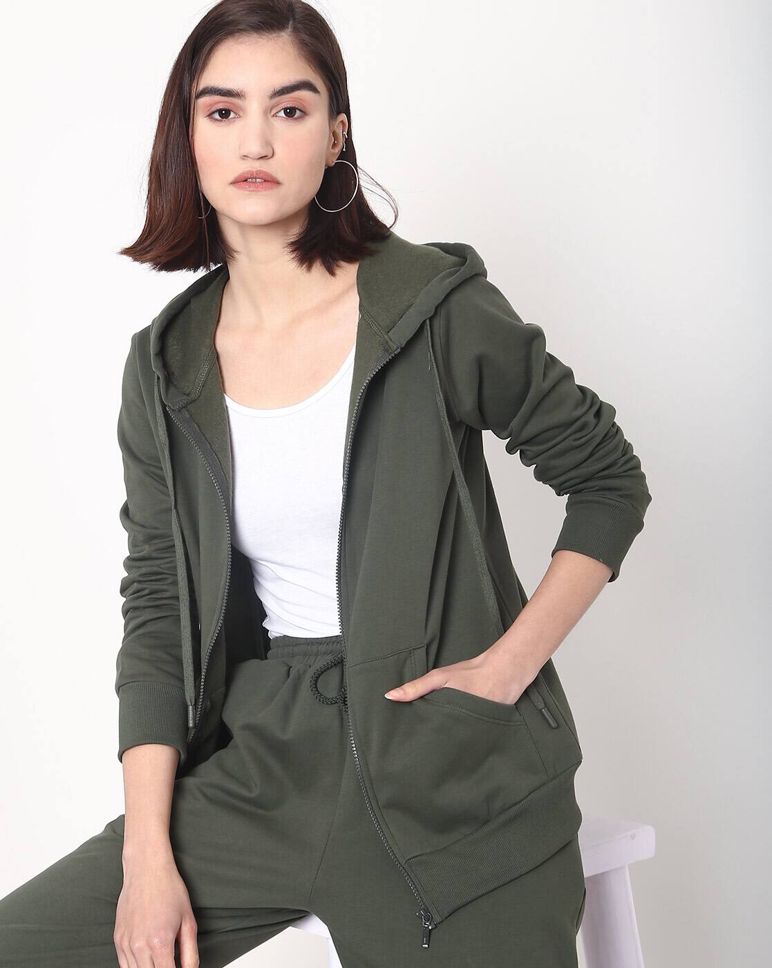 Zip-Front Hooded Jacket
