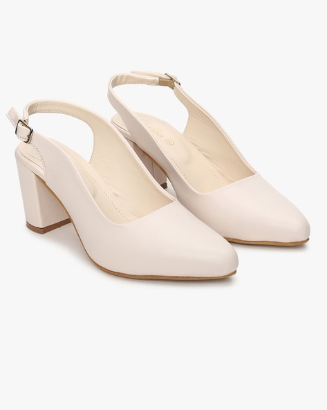 Cream Block Heels for Women - Up to 60% off | Lyst UK