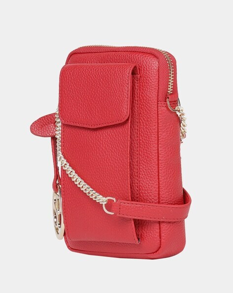 WildHorn® Genuine Leather Ladies Sling Bag | Crossbody Bag | Hand Bag  |Shoulder Bag with Adjustable Strap for Girls & Women. (RED) : Amazon.in:  Fashion