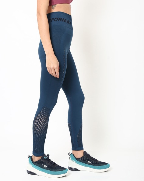 Sports Leggings with Reflective Piping