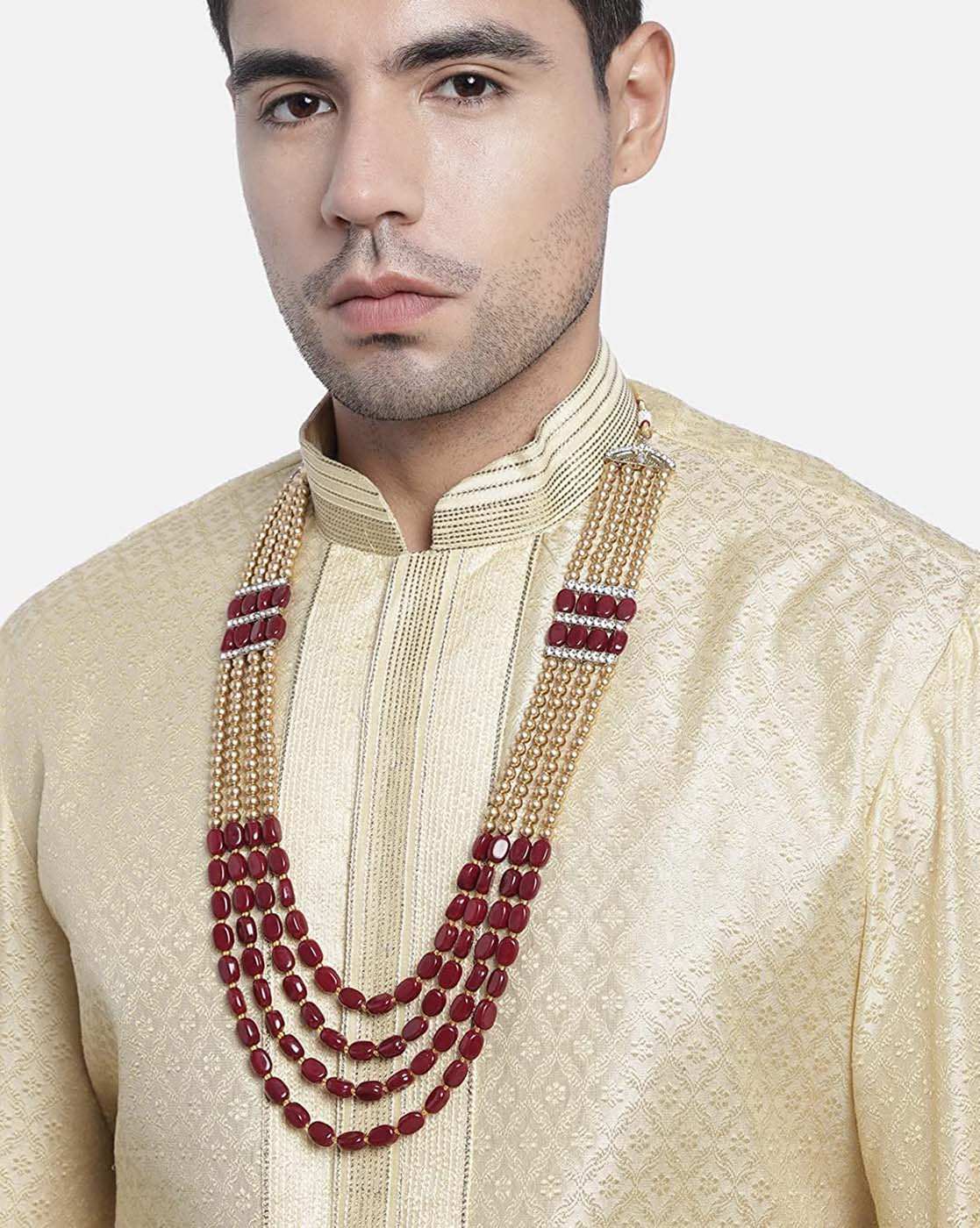 Buy Gold \u0026 Maroon Chains for Men by I 