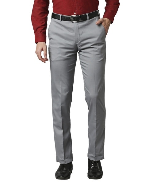 Park Avenue Solid Relaxed Fit Trousers