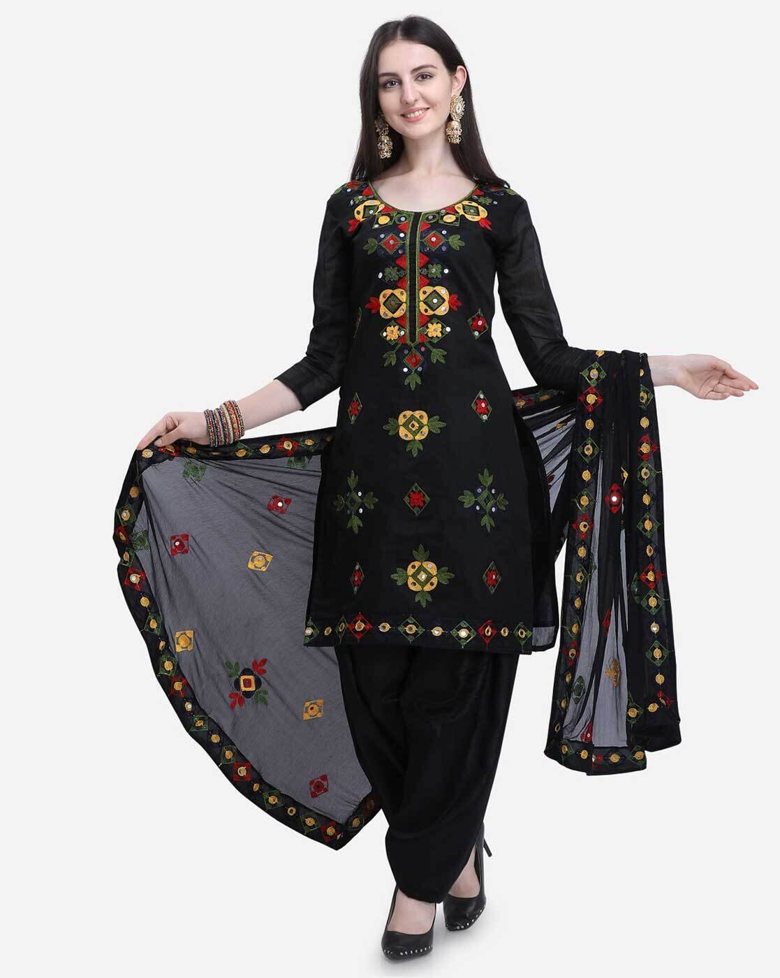 Buy Black Dress Material for Women by 