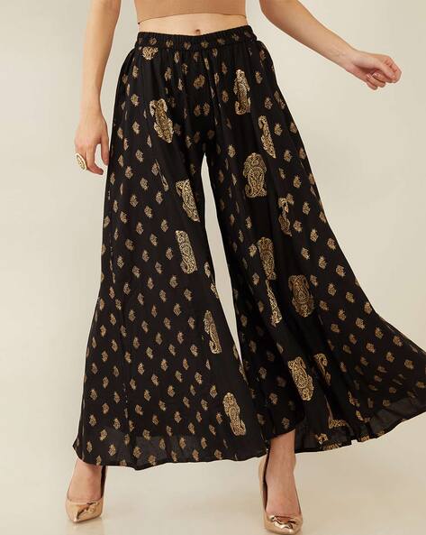Cotton Printed Palazzo Pants For Women Indian,X-Large,W-CPLZXL-2716 –  ShalinIndia