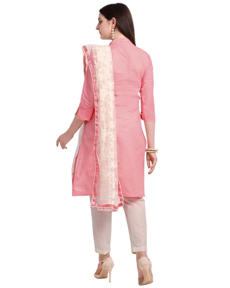 Buy Pink Dress Material for Women by Ethnic Junction Online