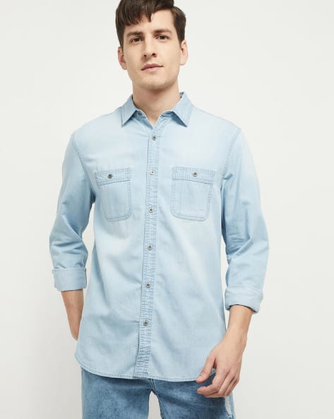 Buy Blue Shirts for Men by MAX Online 