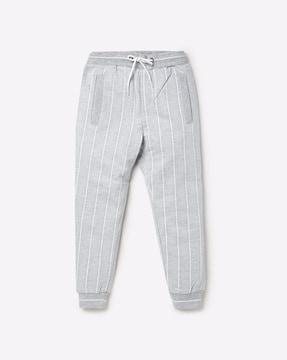 grey pinstripe joggers