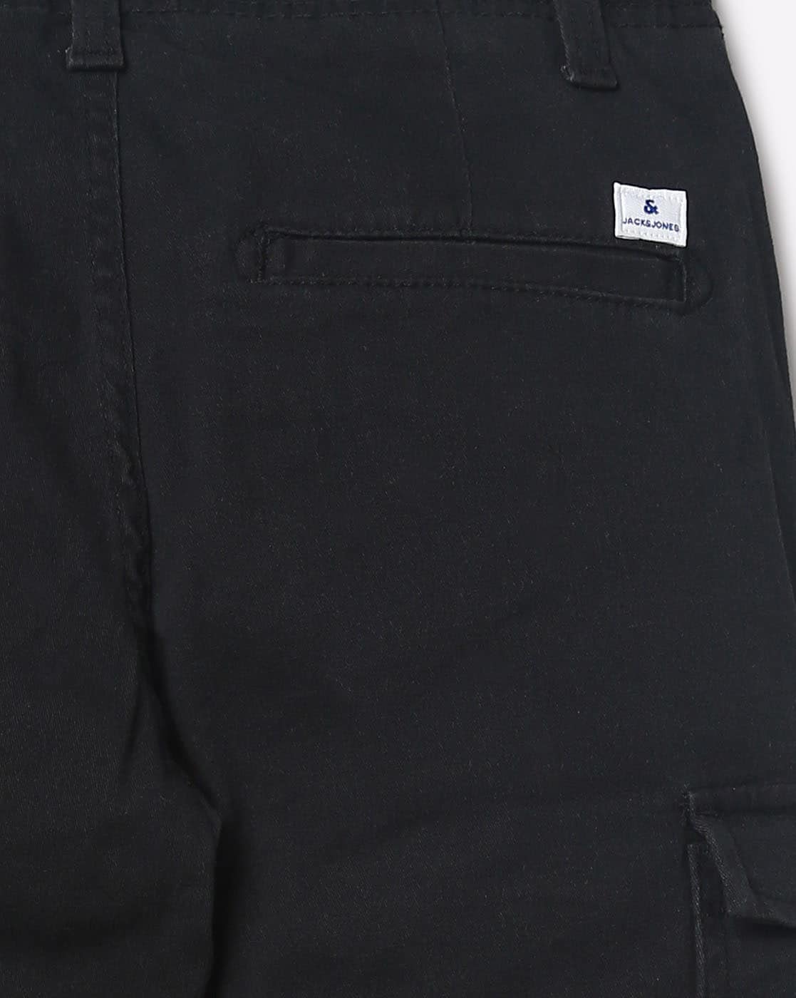 Jack and Jones Intelligence cuffed cargo pants in black  ShopStyle
