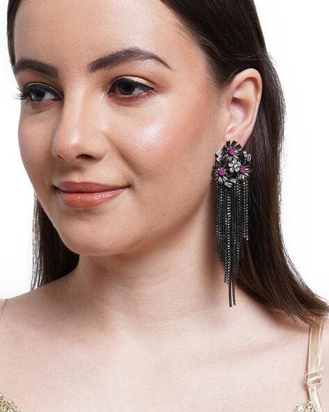 Buy Pink  Black Earrings for Women by Karatcart Online  Ajiocom
