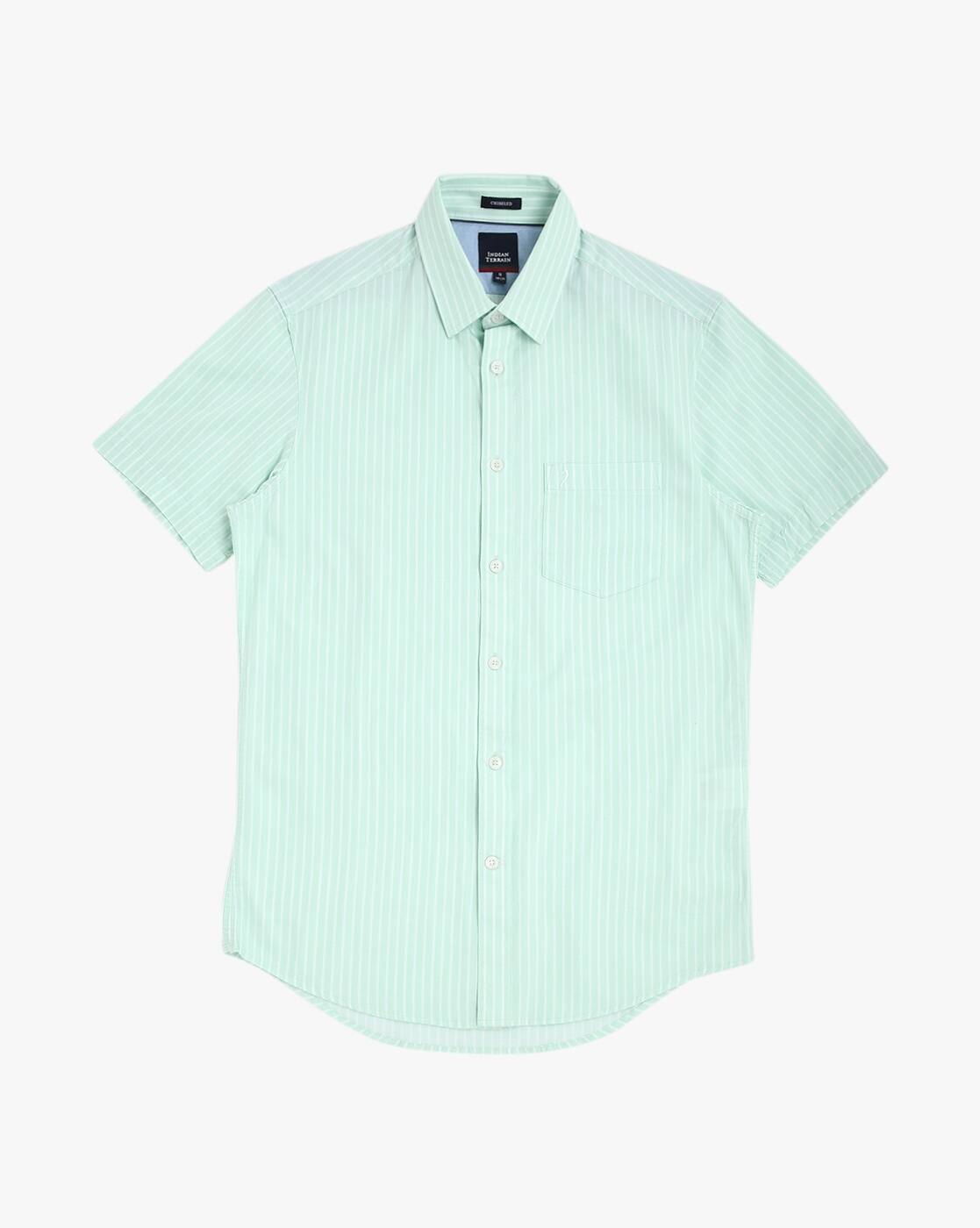Buy Mint Green Shirts for Men by INDIAN 