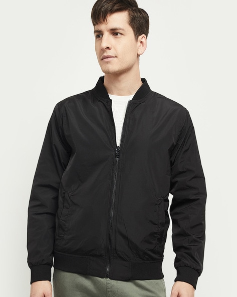 Reversible Bomber Jacket - Dark Sulfur and Black