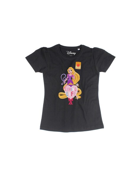 Cartoon Printed Round-Neck T-shirt