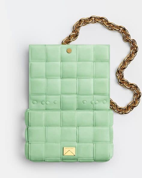 Buy BOTTEGA VENETA Padded Chain Cassette Shoulder Bag | Green 