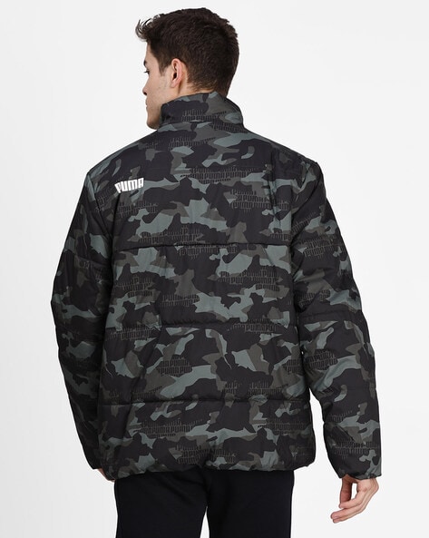 Camo print clearance puffer jacket