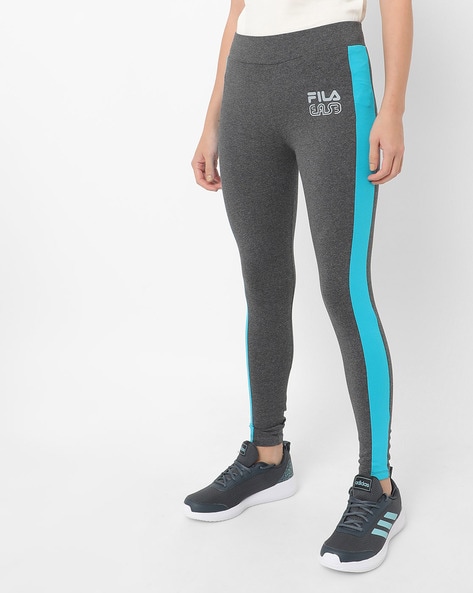 Fila Heathered Leggings with Contrast Panels