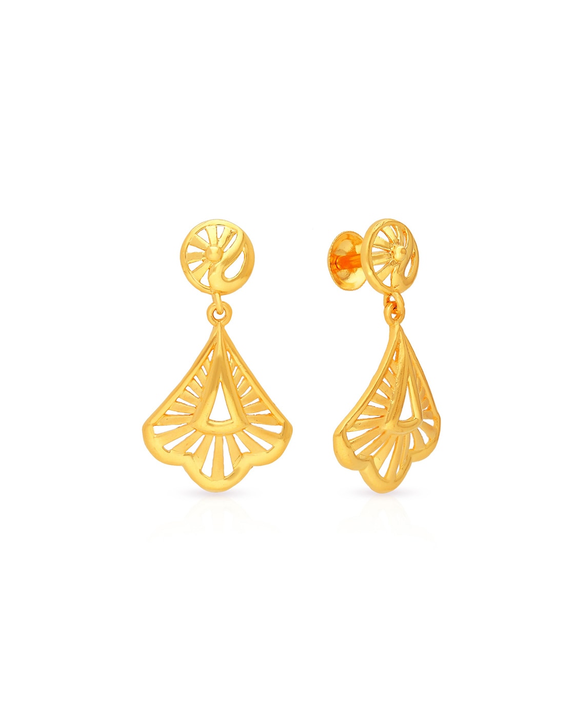 Buy Yellow Gold Earrings for Women by Malabar Gold & Diamonds Online |  Ajio.com