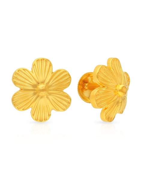 GOLD TONED DROP EARRINGS WITH AMBER YELLOW LILIES – Suhani Pittie