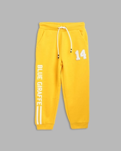 Blue and cheap yellow joggers