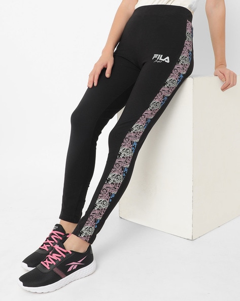 Fila Leggings with Graphic Print Panels