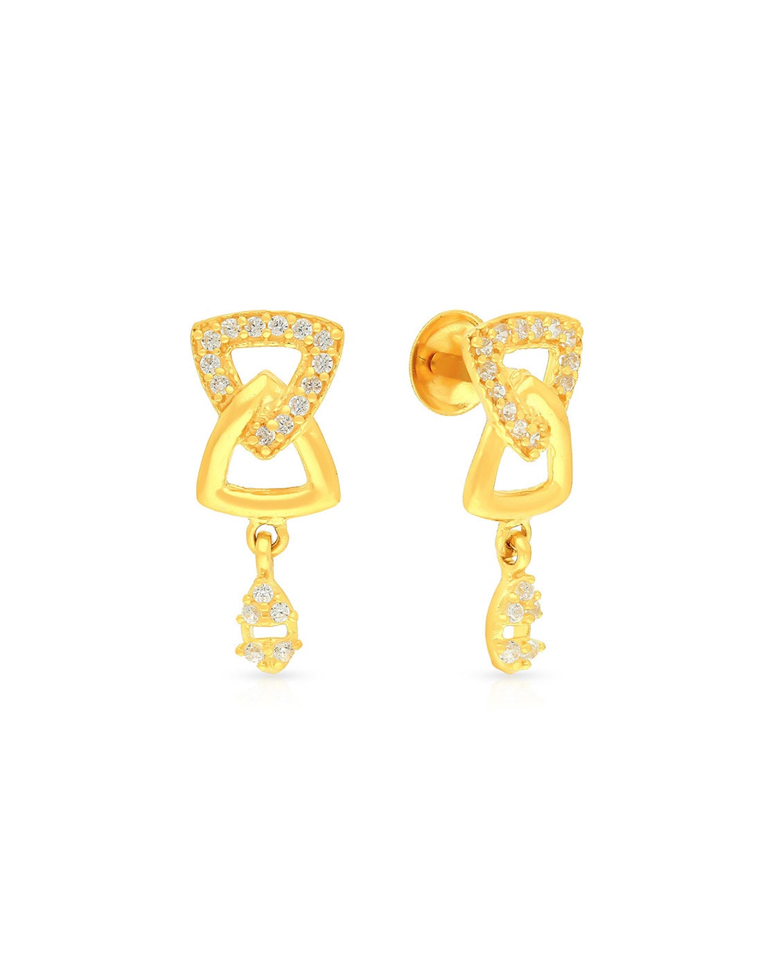 Buy MALABAR GOLD AND DIAMONDS Womens Gold Earrings ERSKYNO036 | Shoppers  Stop