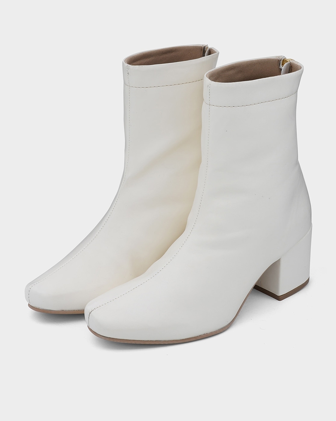 RAID Recruit Block Heeled Ankle Boot in White